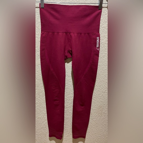 Gymshark Pink Red Leggings Size S - Picture 4 of 13